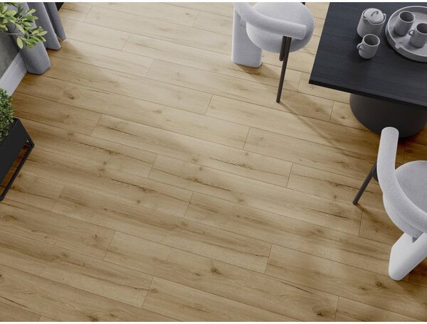 Mexen Buffalo vinylové panely 1240 x 182 mm SPC 6,5 mm, podložka IXPE 1,5 mm, 4 V-drážka, Dub - F1007-1240-182-505-4V1-01