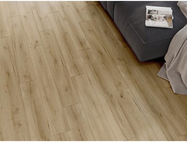 Mexen Buffalo vinylové panely 1240 x 182 mm SPC 6,5 mm, podložka IXPE 1,5 mm, 4 V-drážka, Dub - F1007-1240-182-505-4V1-01