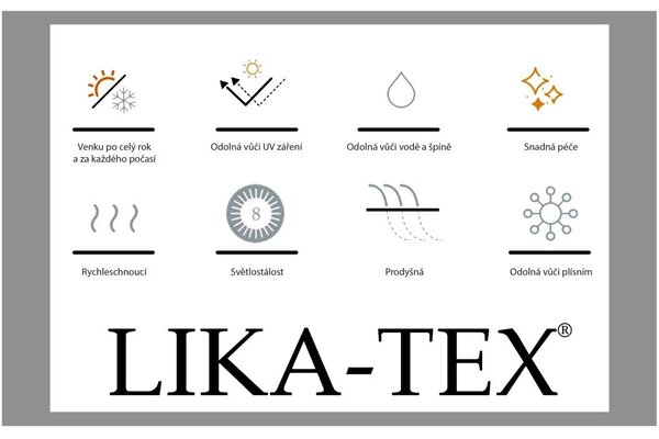 Doppler PARIS LIKA-TEX® - luxusné polohovacie záhradné kreslo - antracit