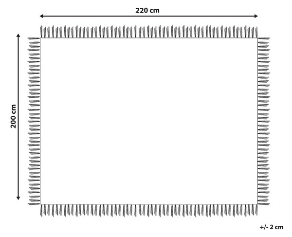 Bavlnená prikrývka krémová biela 200 x 220 cm deka na posteľ so strapcami klasický dizajn spálňa