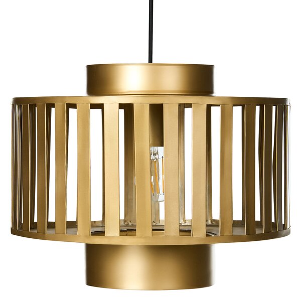 Závesná lampa mosadzná kovová železo okrúhle tienidlo v tvare klietky moderný štýl obývacia izba jedáleň