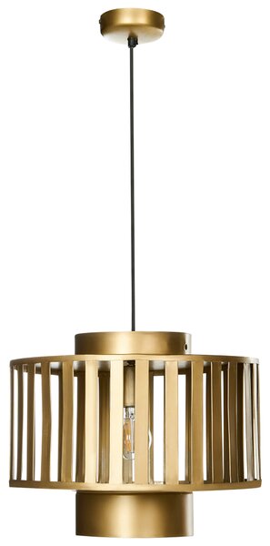 Závesná lampa mosadzná kovová železo okrúhle tienidlo v tvare klietky moderný štýl obývacia izba jedáleň