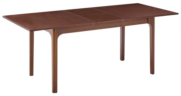 Rozkladací jedálenský stôl tmavý jaseň MDF 160/200 x 90 cm dyhovaná vrchná doska moderný dizajn kuchynský stôl