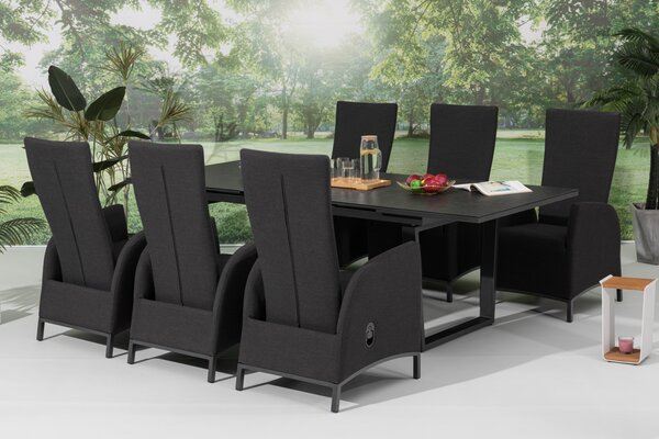 Doppler PARIS LIKA-TEX® - luxusné polohovacie záhradné kreslo - antracit