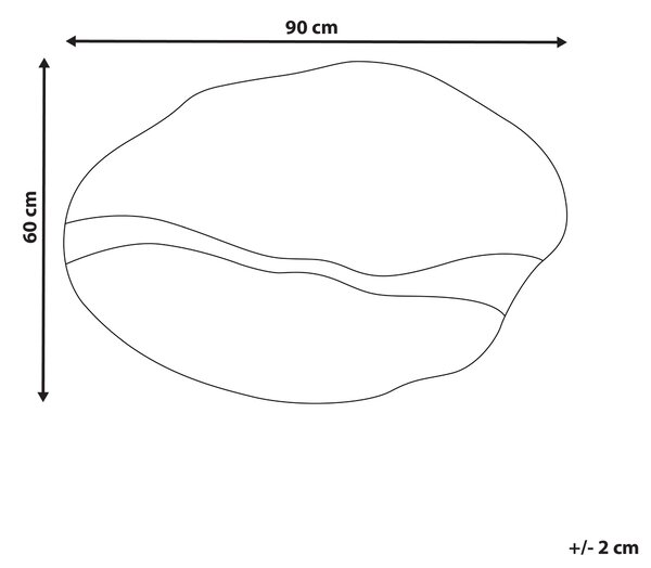 Nástenné zrkadlo zlaté 60 x 90 cm dekoratívne asymetrické moderný štýl bytové doplnky na stenu