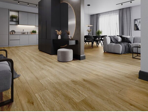 Mexen Manhattan vinylové panely 1240 x 182 mm SPC 6,5 mm, podložka IXPE 1,5 mm, 4 V-drážka, Dub - F1041-1240-182-505-4V1-01