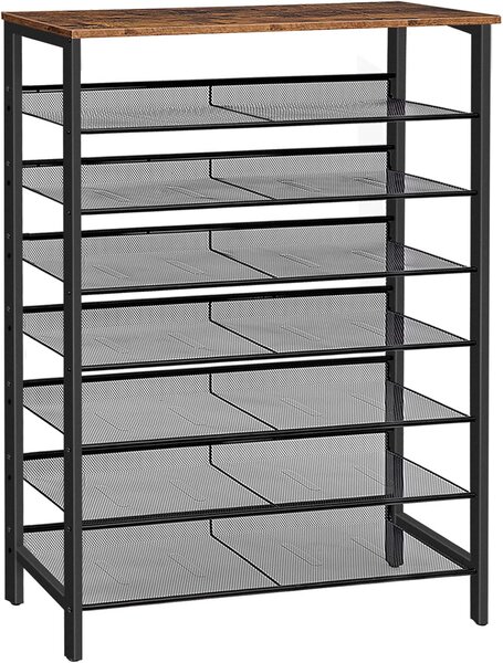 Botník Vasagle Grego 100 cm černý/hnědý