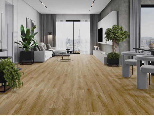 Mexen Manhattan vinylové panely 1240 x 182 mm SPC 6,5 mm, podložka IXPE 1,5 mm, 4 V-drážka, Dub - F1041-1240-182-505-4V1-01