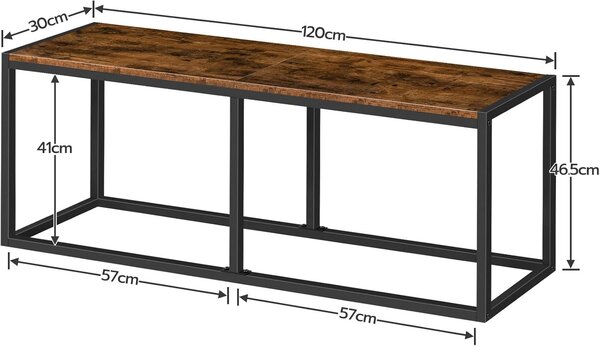Jídelní lavice Vasagle Reny 120 cm černá/hnědá