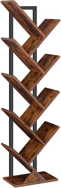 Knižnica Vasagle Mergo 116 cm hnedá