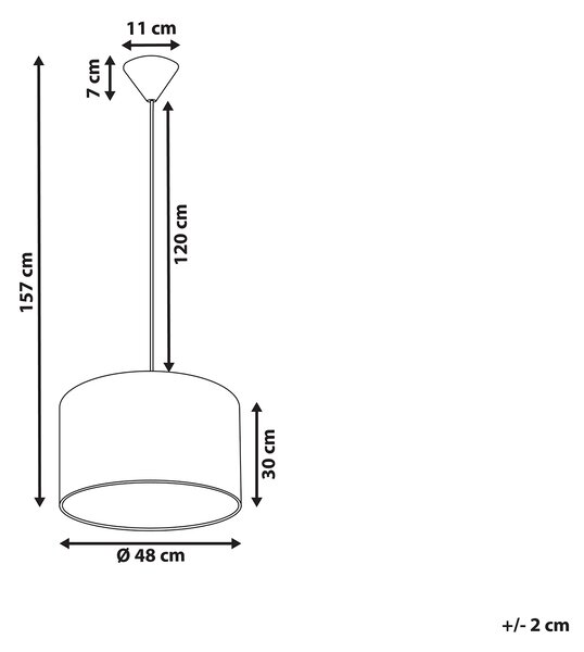 Závesná lampa biela a sivá látkové bubnové tienidlo so vzorom listov 1 stropné svetlo
