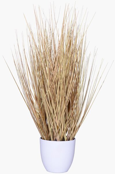Umelá tráva v kvetináči BOHO, plast, výška 54 cm, béžová
