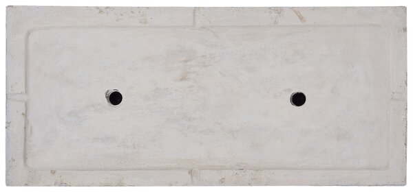 Kvetináč biely zmes hliny a vlákien 60 x 29 x 30 cm obdĺžnikový tvar moderný štýl interiér exteriér