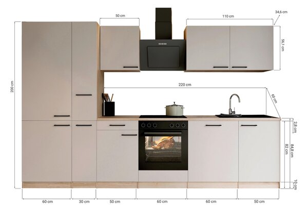 KUCHYNSKÝ BLOK 310 cm Respekta - Online Only kuchyne, Online Only