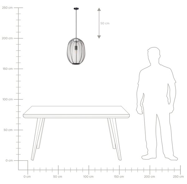 Závesná lampa čierna nylon látkové tienidlo osvetlenie moderný štýl obývacia izba