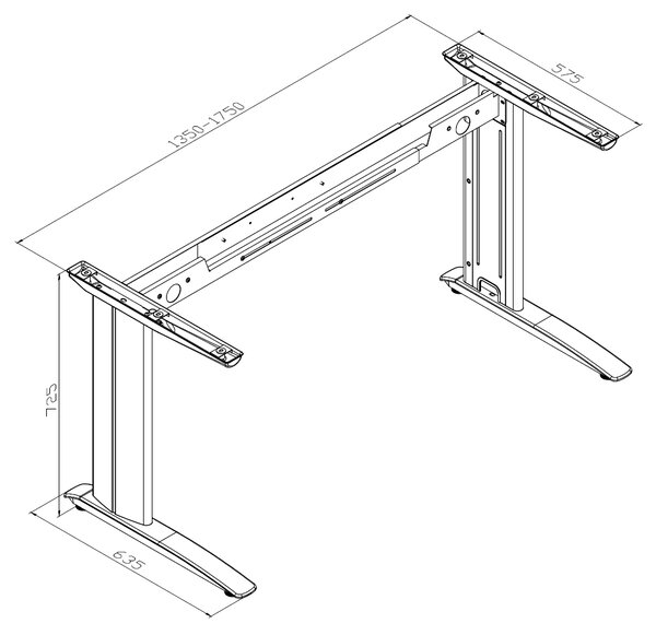 Kancelársky písací stôl PRIMO FLEXIBLE, 180x80 cm, orech