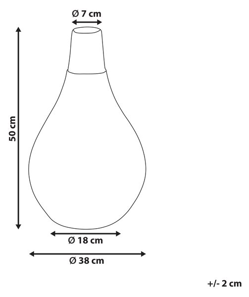 Dekoratívna váza čierna a biela terakotová 50 cm prírodný štýl bytový doplnok na sušené kvety