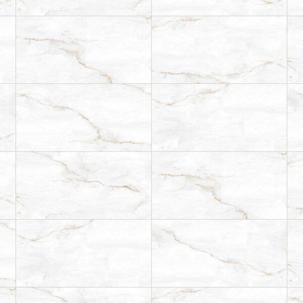 Mexen Brakel White glazovaný gres. G1, podlahová a stenová dlaždica 120 x 60 cm, lesk - TL110-120-060-01
