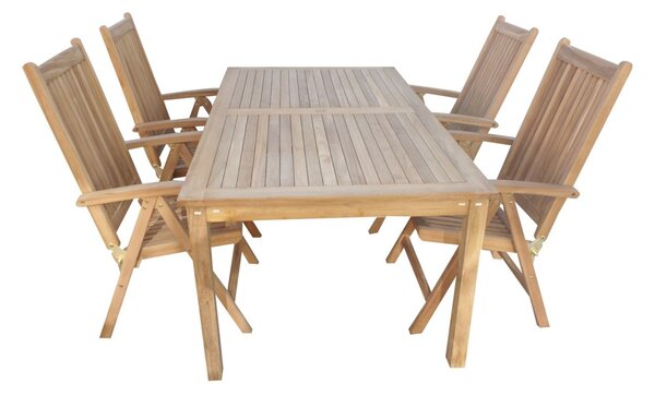 TEXIM GARDEN II. - záhradný jedálenský stôl GARDEN II + 4 x stolička EDY
