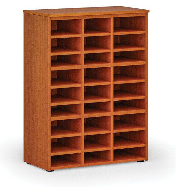 Triediaci regál PRIMO WOOD, 800 x 420 x 1087 mm, 27 priehradok, čerešňa