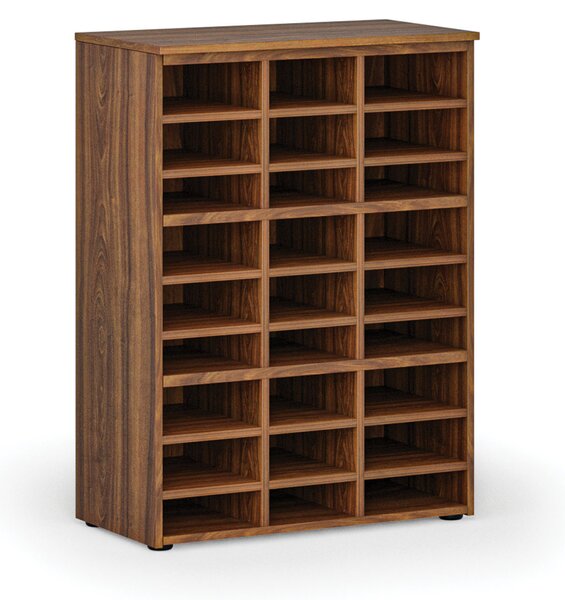 Triediaci regál PRIMO WOOD, 800 x 420 x 1087 mm, 27 priehradok, orech