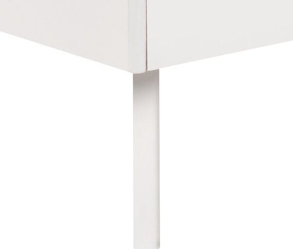 Posteľ biela MDF 180 x 200 cm lamelový rošt bez čela škandinávsky moderný štýl spálňa