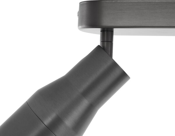 Zaoblené stropné bodové svetlo tmavosivé GU10 50 mm 3-svetlo - Stanley