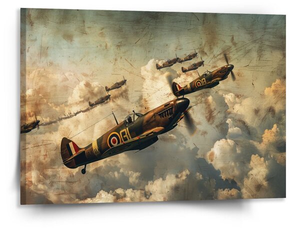 Sablio Obraz Stíhačky Spitfire v leteckej bitke - 150x110 cm
