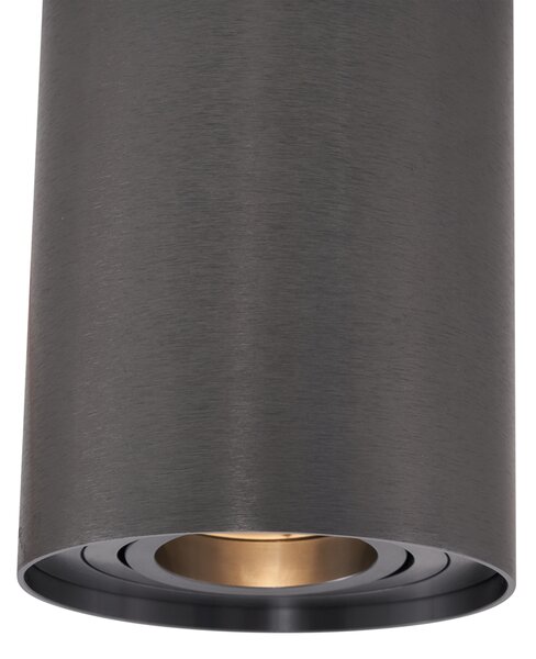 Moderné zapustené bodové svetlo tmavosivé GU10 50 mm výkyvné - Rondoo Up