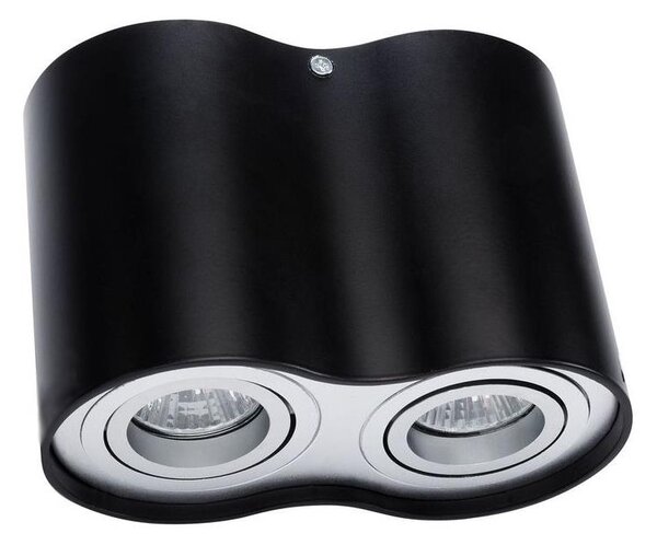 Bodové svietidlo TUBA 2xGU10/50W/230V čierna