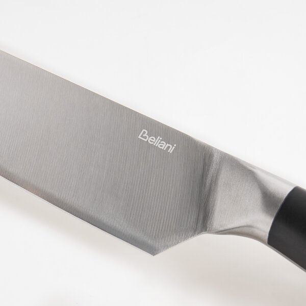 Sada 3 nožov čierna nerezová oceľ kuchársky nôž ručne brúsená tvrdosť 54 HRC moderný dizajn doplnky kuchyňa