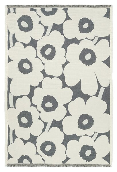 Marimekko Deka Unikko 150x220, sivo-biela