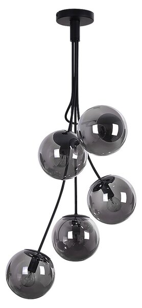 Rabalux 3508 závesné stropné svietidlo Glory 5x40W | E14 - dymová, čierna