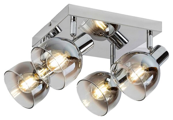 Rabalux 3250 prisadené stropné svietidlo Tarien 4x40W | E14 - chróm, dymová