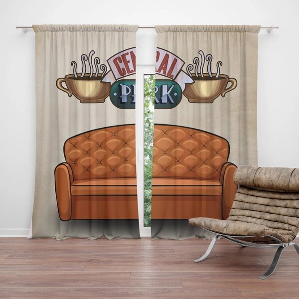 Sablio Záves Seriál Priatelia CENTRAL PERK Gauč: 2ks 140x250cm