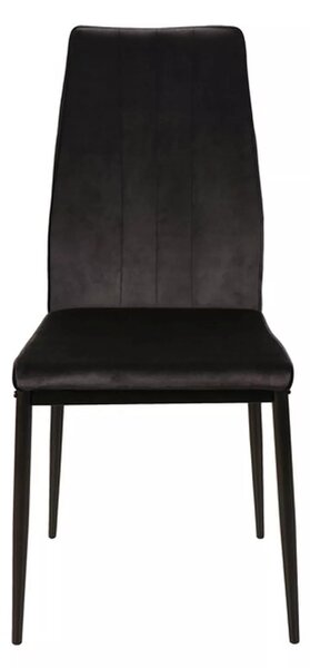 Signal ATOM VELVET jedálenská stolička čierny rám/ČIERNA BLUVEL 19