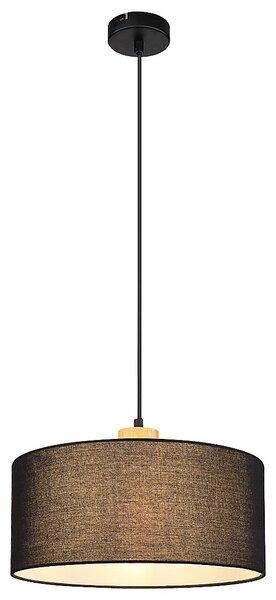 Rabalux 3247 závesné stropné svietidlo Miguel 1x40W | E27 - čierna, drevo