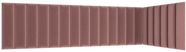 Čalúnený nástenný panel QUADRATTA 20x60 cm - viac farieb Farba: Ružová