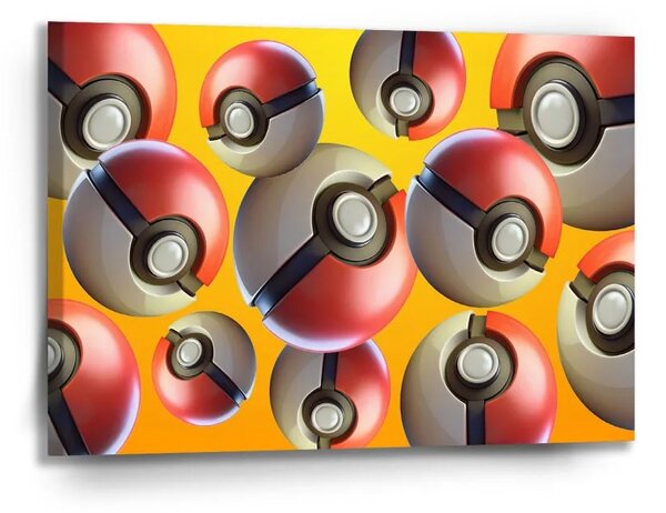 Sablio Obraz Pokemon ball Pattern - 90x60 cm