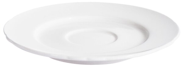 Sada 4 šálok s podšálkami biela porcelán kaolín lesklá povrchová úprava pre 4 osoby šálky na čaj klasický dizajn kuchyňa jedáleň