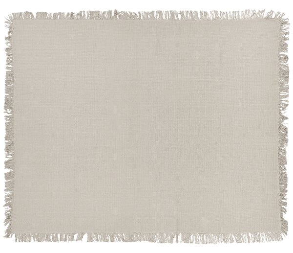 Bavlnená prikrývka svetlosivá 150 x 200 cm deka na posteľ so strapcami klasický dizajn spálňa