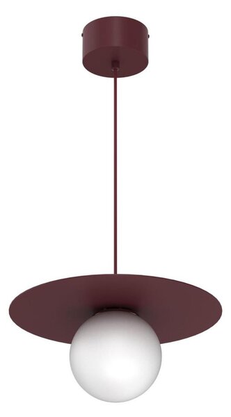 Luster na lanku FLAT 1xE27/15W/230V bordový