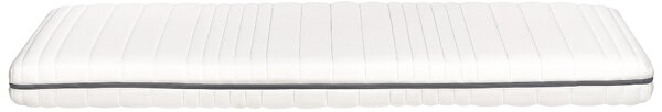 Penový matrac biely 80 x 200 cm polyester snímateľný poťah so zipsom stredne tvrdý