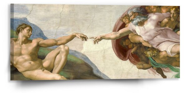 Sablio Obraz Stvorenie Adama - Michelangelo Buonarroti - 110x50 cm