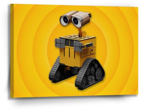 Sablio Obraz Wall-E robot Žltý - 90x60 cm
