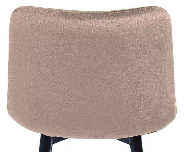 Signal CHIC H-2 VELVET polobarová jedálenská stolička ČIERNY RÁM / BLUVEL BÉŽOVÁ 28