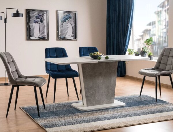 Signal CHIC VELVET jedálenská stolička, ČIERNY RÁM/NÁMORNÍCKA MODRÁ BLUVEL 86