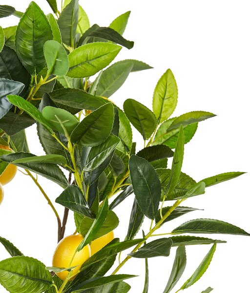 Umelá rastlina v kvetináči citrónovník citrus zelená a čierna syntetický materiál 105 cm dekorácie doplnky interiér