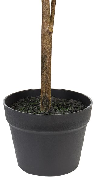 Umelá rastlina v kvetináči citrónovník citrus zelená a čierna syntetický materiál 105 cm dekorácie doplnky interiér