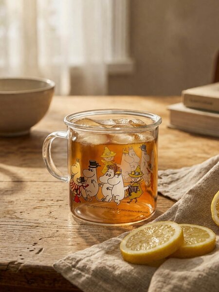 Sinsay - Sklenený hrnček s uškom The Moomins - viacfarebná